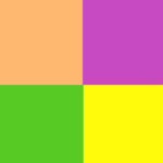 Бежевый/Фиолетовый/Зелёный/Жёлтый