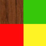 Палисандр/Зелёный/Красный/Жёлтый