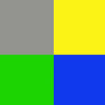 Серый/Жёлтый/Зелёный/Синий